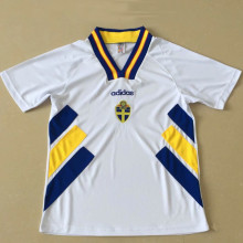 1994-1996 Sweden White Retro Soccer Jersey