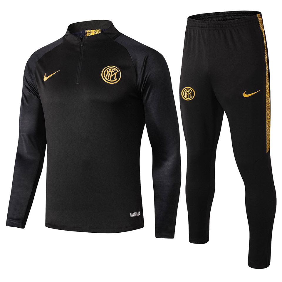 US$ 38 - 2019/20 Inter Milan Black Half Pull Sweater Tracksuit - www ...