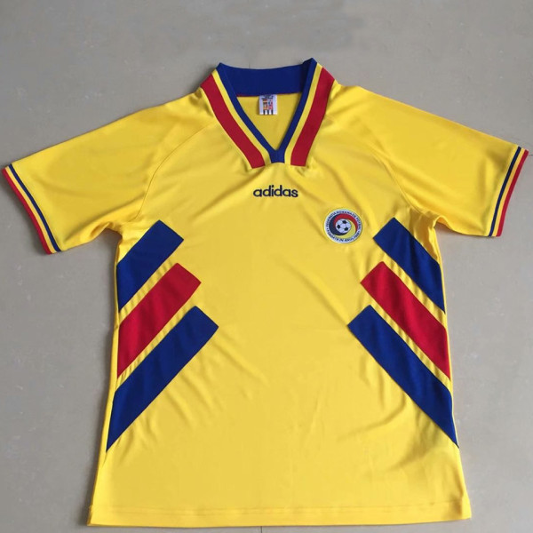 1994 România Yollow Retro Soccer Jersey
