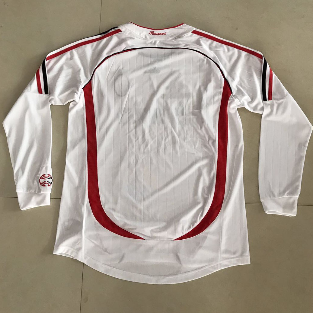 retro ac milan shirt long sleeve