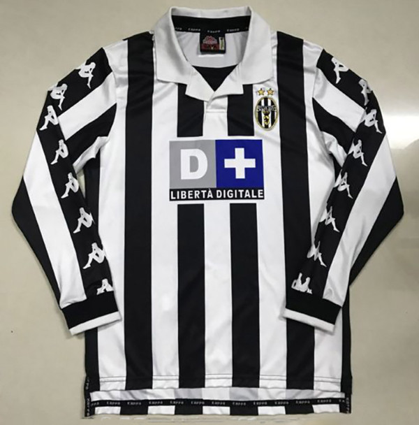 1999-2000 JUV Home Retro Long Sleeve Soccer Jersey