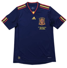 2010 Spain Away Royal Blue Retro Soccer Jersey