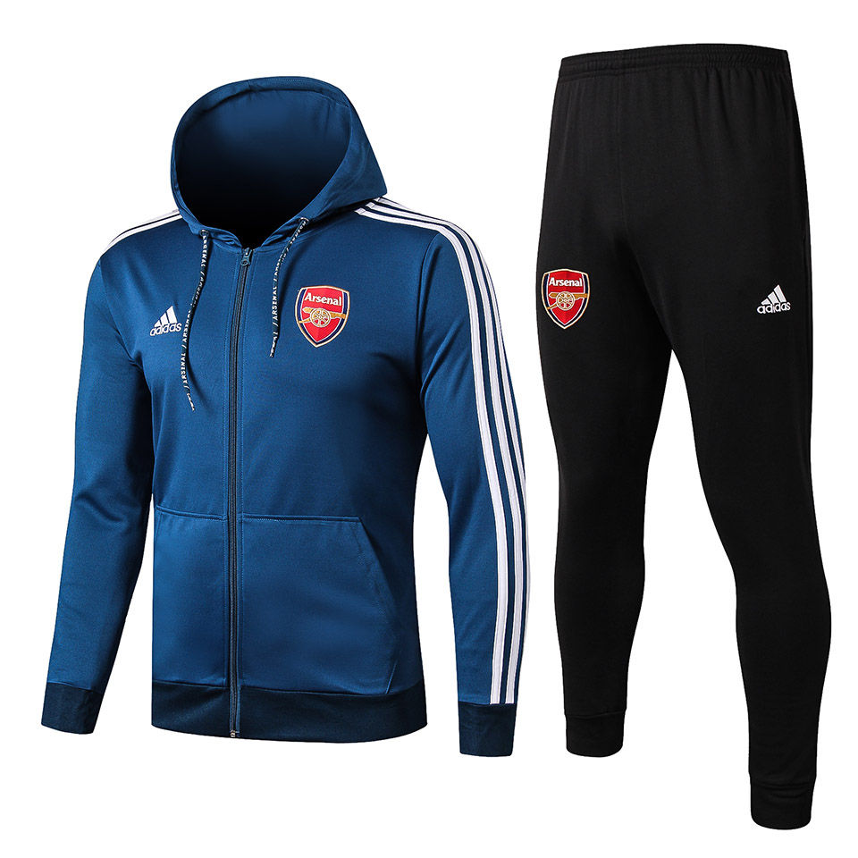 Us 45 2019 20 Arsenal Blue Hoody Zipper Jacket Tracksuit M