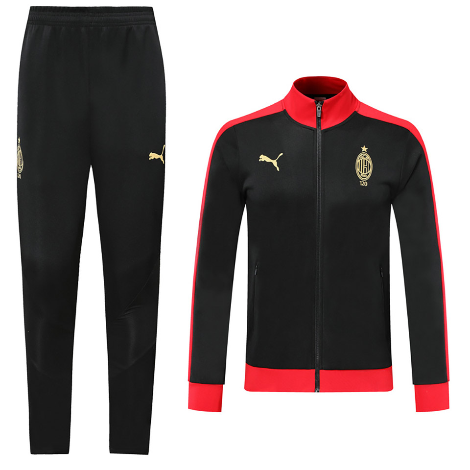 US 42 AC Milan Black Century Classic Jacket Tracksuit