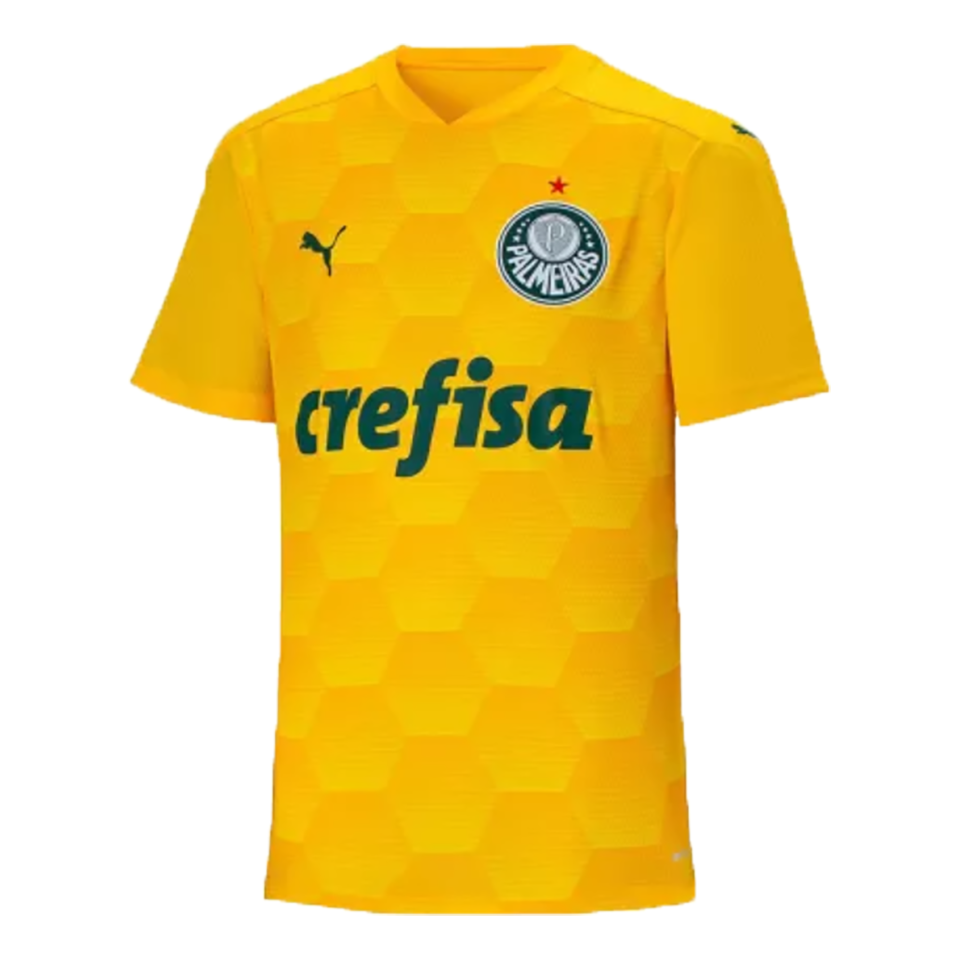 2020 21 Palmeiras Gk 1 1 Quality Yellow Fans Soccer Jersey