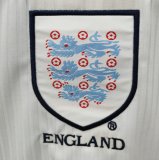 1998 England Home White Retro Soccer Jersey