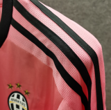 2015/16 JUV Pink Retro Long Sleeve Soccer Jersey