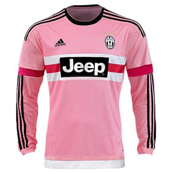 2015/16 JUV Pink Retro Long Sleeve Soccer Jersey