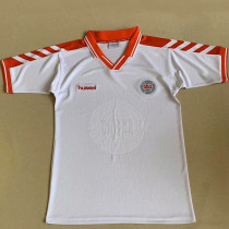 1998 Denmark Away White Retro Soccer Jersey