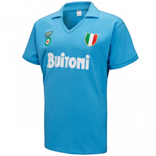 1987-88 Napoli Home Blue Retro Soccer Jersey