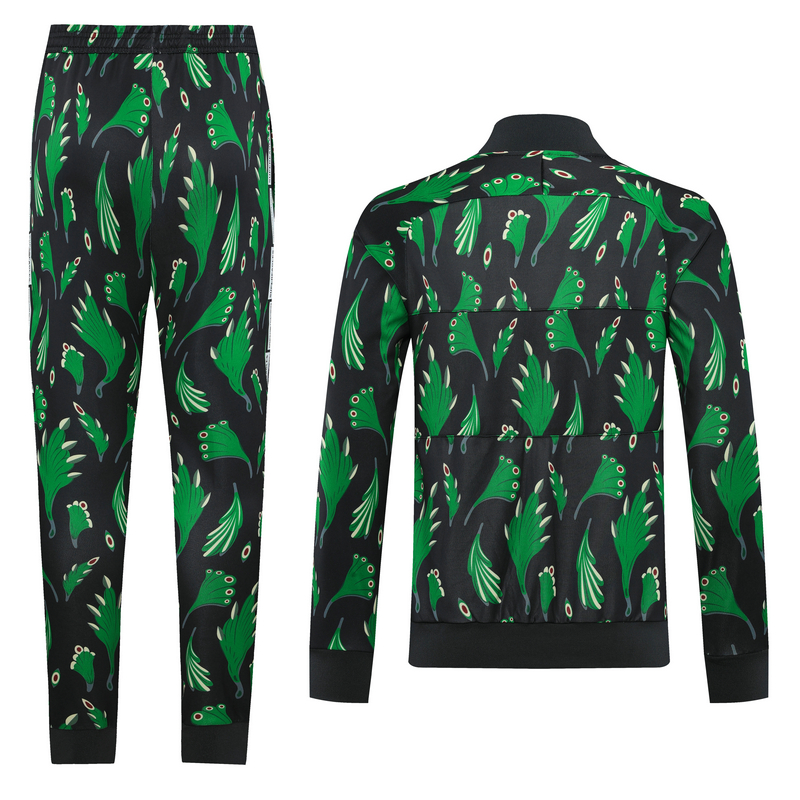 green and black tracksuit