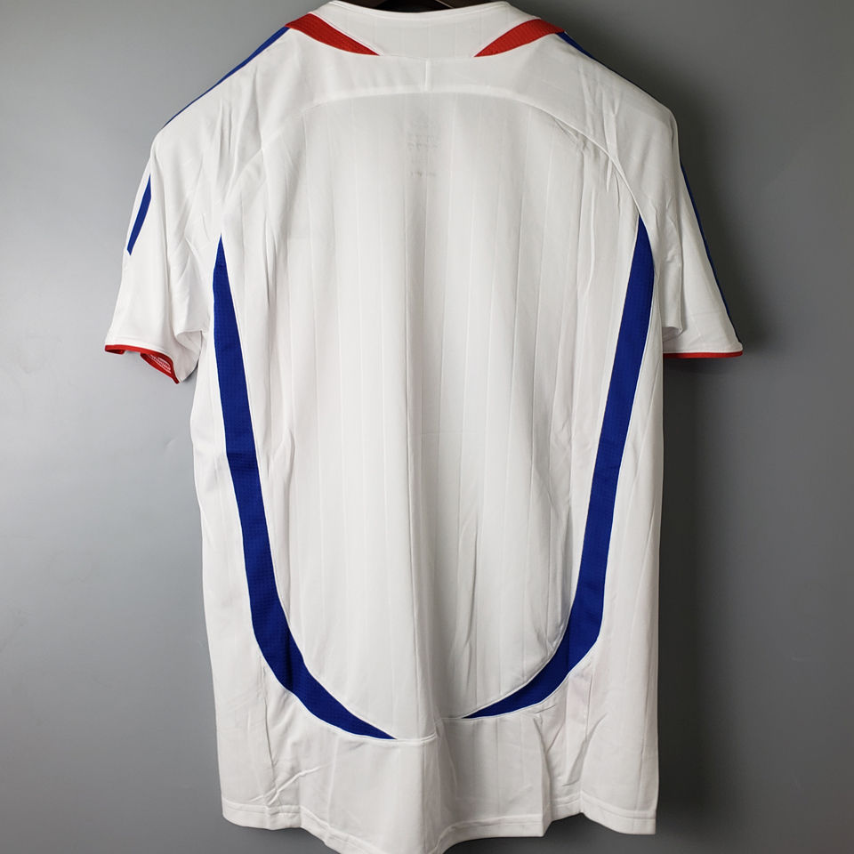 US$ 19.00 - 2006 France Away White Retro Soccer Jersey(带胸前小字) - m.