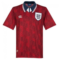1994 England Away Red Retro Soccer Jersey