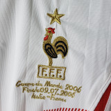 2006 France Away White Retro Soccer Jersey