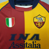 2001/02 Roma Red And Yellow Retro Soccer Jersey