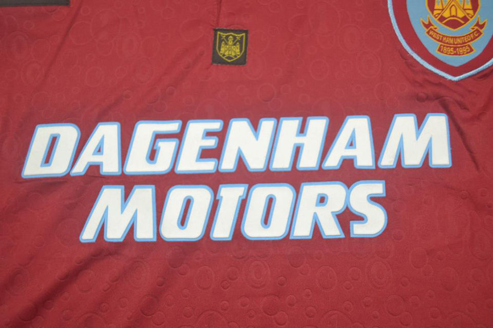 1995 West Ham 100th Retro Soccer Jersey