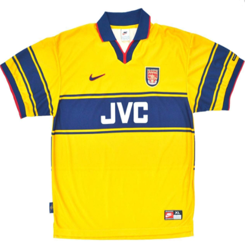 1997 Arsenal Away Yellow Retro Soccer Jersey