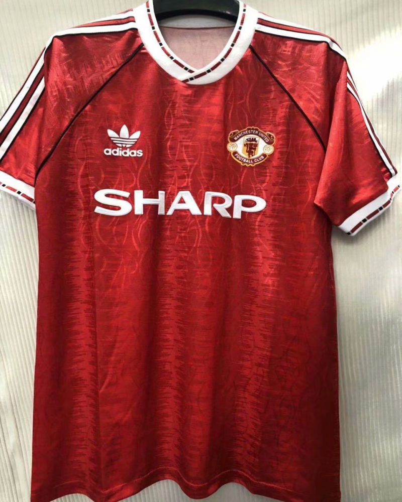 1990 1992 Man Utd Home Retro Soccer Jersey
