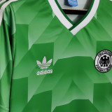 1988 Germany Away Green Retro Soccer Jersey