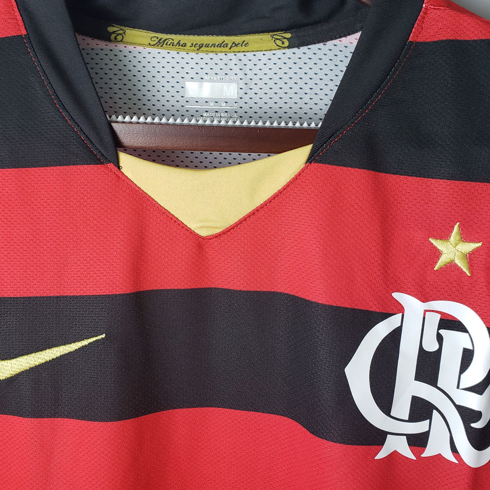 2008 Flamengo Rj Home Red And Black Retro Soccer Jersey