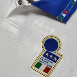 1994 Italy Away White Retro Soccer Jersey