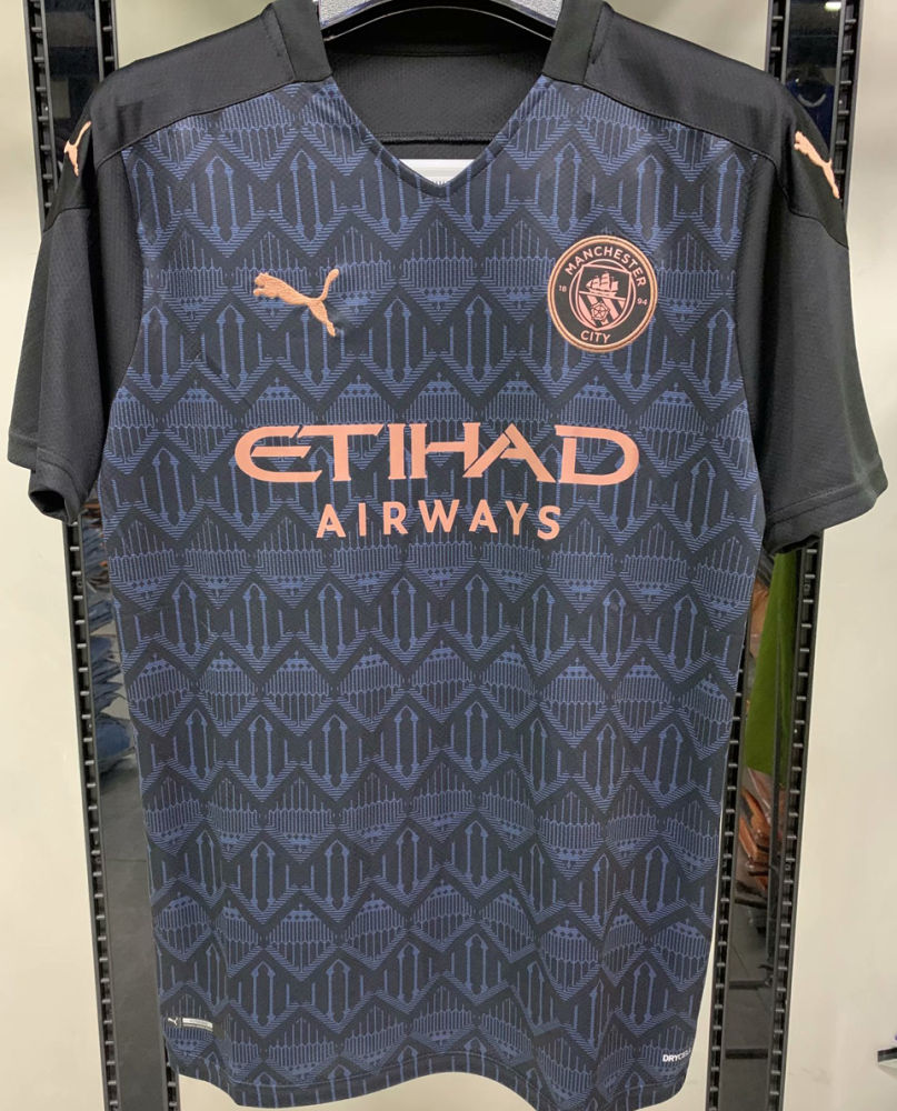 2020 21 Man City 1 1 Quality 3rd Black Fans Soccer Jersey