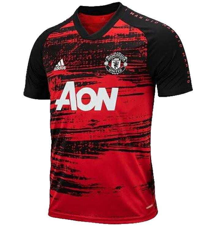 2020 21 Man Utd Red And Black Training Jersey