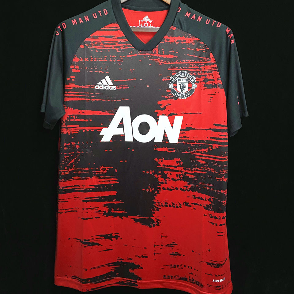 2020 21 Man Utd Red And Black Training Jersey