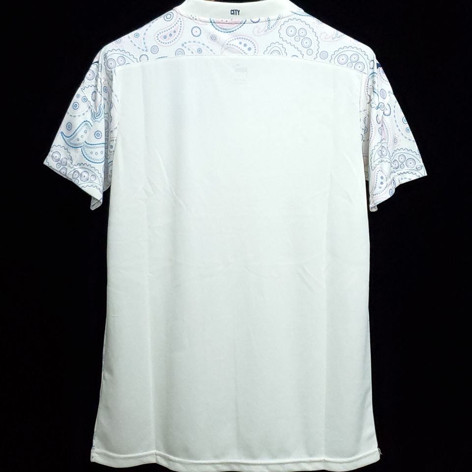 2020 21 Man City 1 1 Quality Away White Fans Soccer Jersey