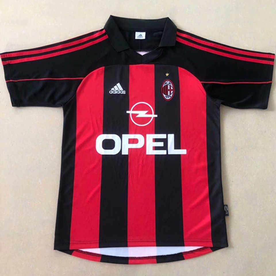2000-2002 AC Milan Home Retro Soccer Jersey