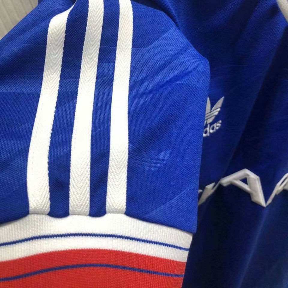 1986 1988 Man Utd Away Blue Retro Soccer Jersey
