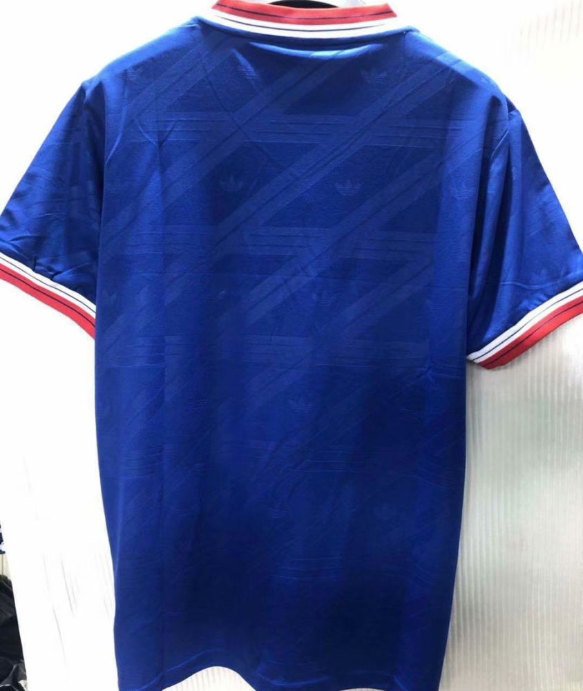 1986 1988 Man Utd Away Blue Retro Soccer Jersey
