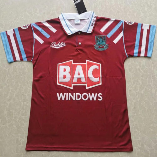 1991 92 West Ham Home Retro Soccer Jersey