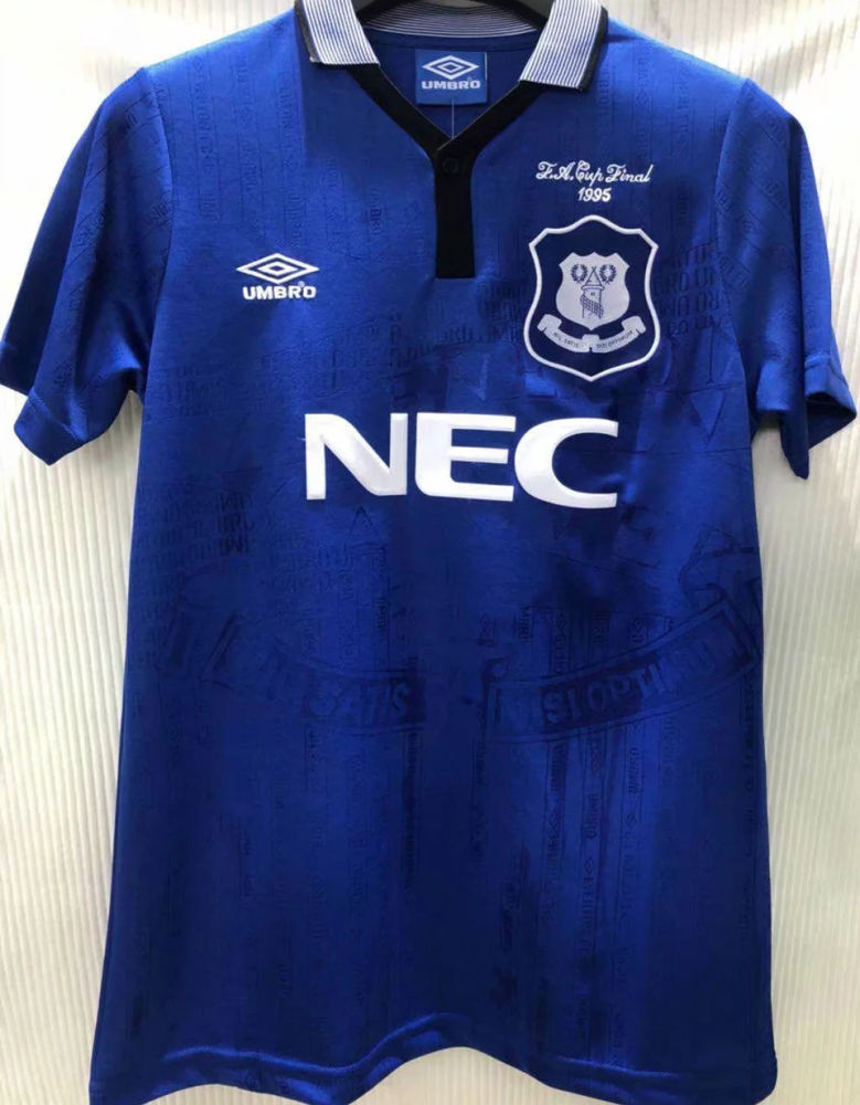 1995 Everton Fa Cup Final Retro Soccer Jersey