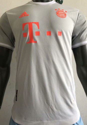 2019 20 Bayern Munich Away Grey Player Soccer Jersey