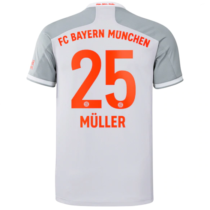 Muller 25 Bayern Away 1 1 Fans Soccer Jersey 2020 21