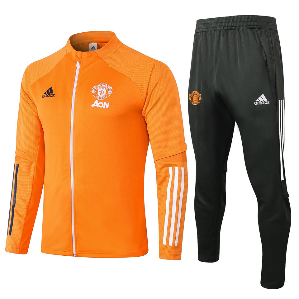 2020 21 Man Utd Orange Jacket Tracksuit