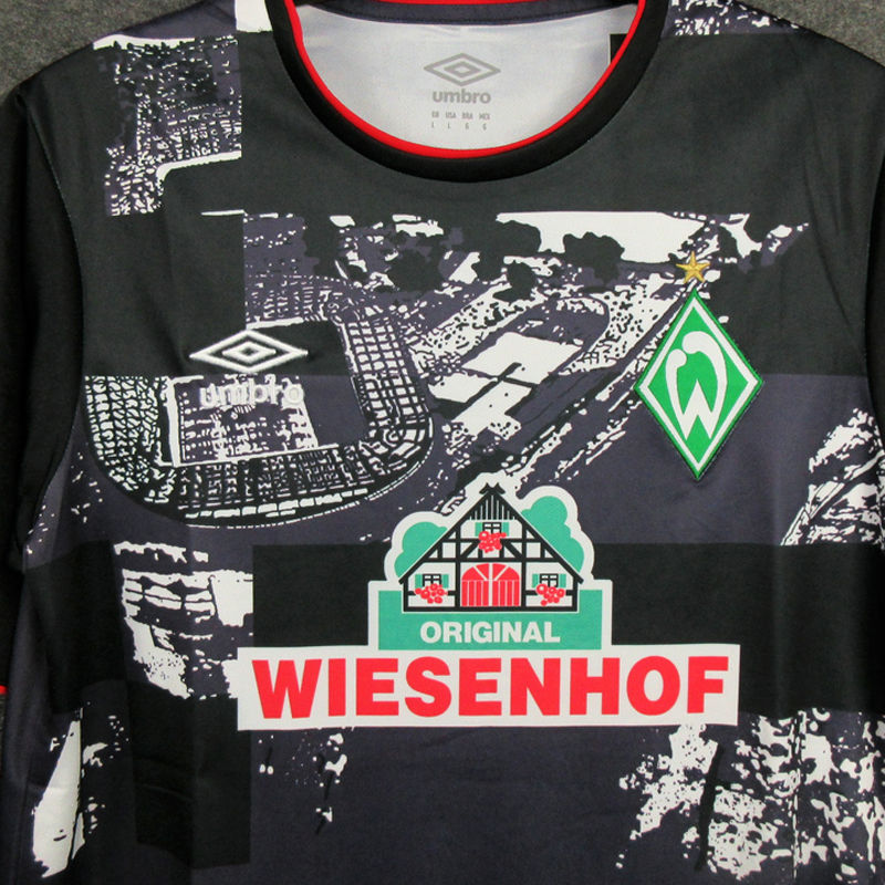 2020 21 Werder Bremen Away Black Fans Soccer Jersey