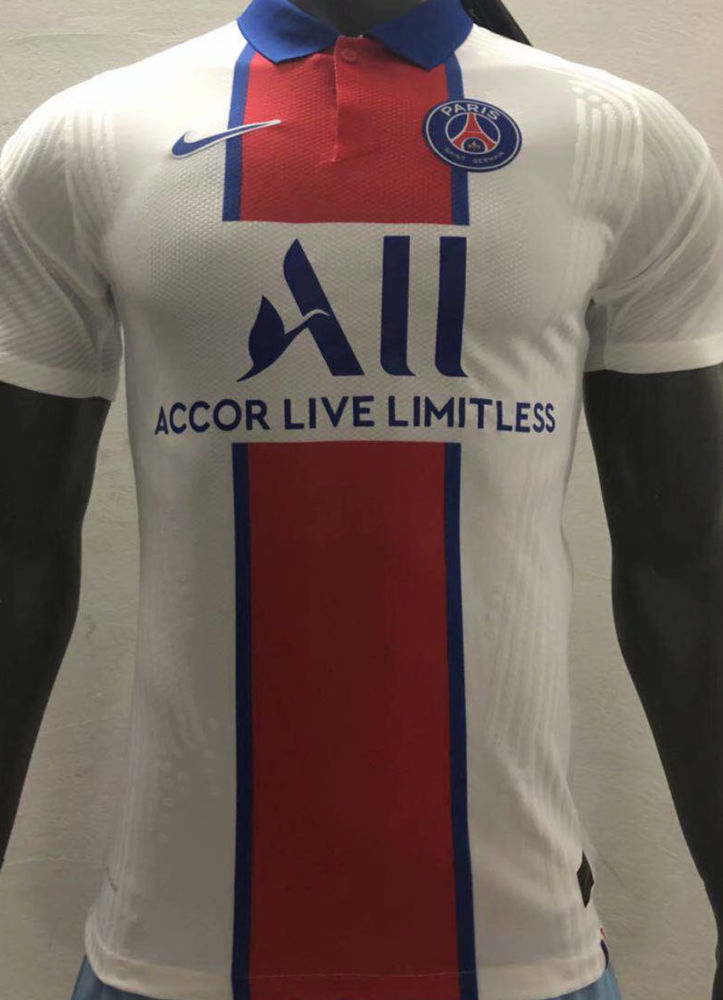 2020 21 Psg Away White Player Version Soccer Jersey