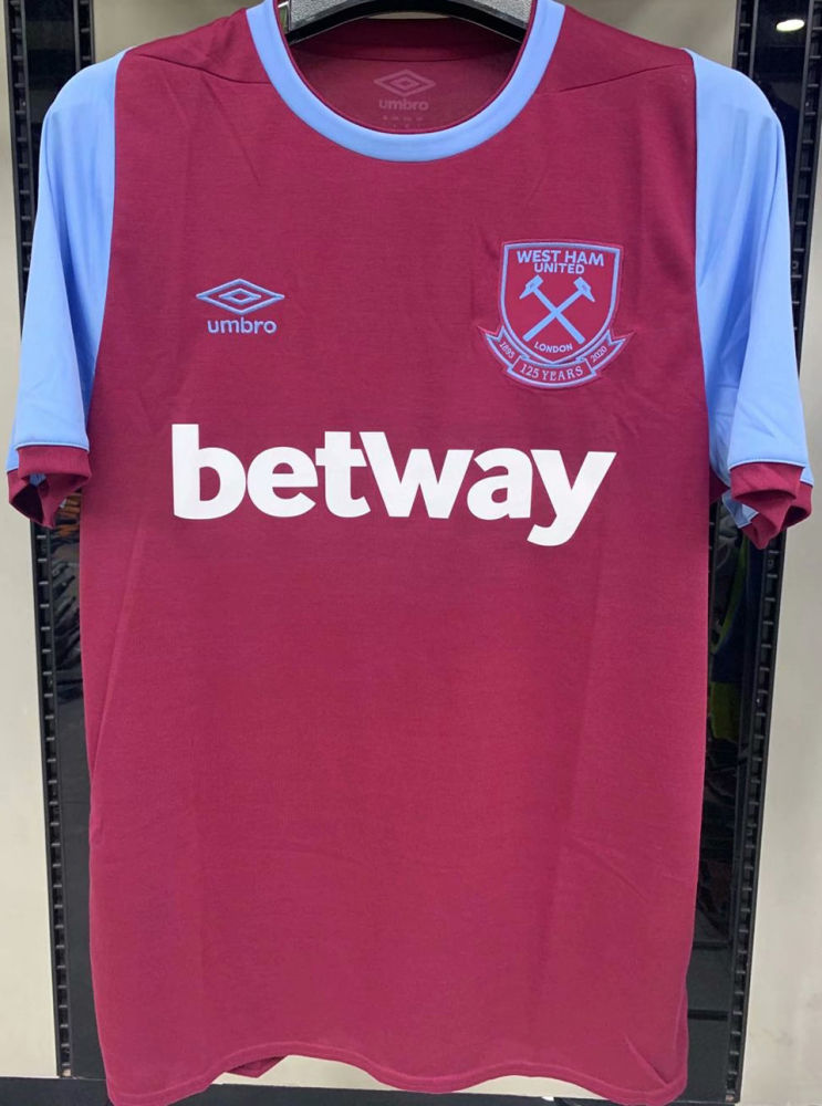 2020 21 West Ham 1 1 Quality Home Fans Soccer Jersey