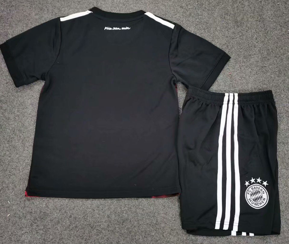 2020 21 Bayern Munich Away Black Kids Soccer Jersey