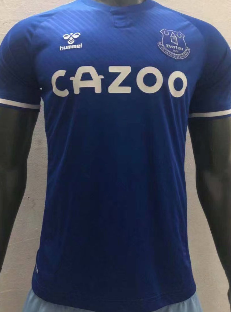 2020 21 Everton Home Blue Player Version Soccer Jersey