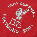 2001 LFC Home UEFA Cup Final Retro Soccer Jersey