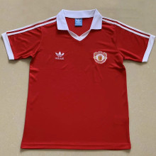 1980 M Utd Home Red Retro Soccer Jersey