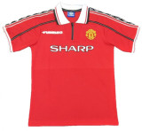 1998-1999 M Utd Home Retro Soccer Jersey Shirt