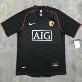 2007-08 M Utd Away Black Retro Soccer Jersey