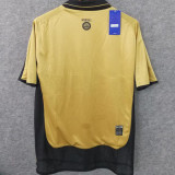 2001  M Utd Golden Retro Soccer Jersey