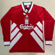 1993-1995 LFC Home Red Long Sleeve Retro Soccer Jersey