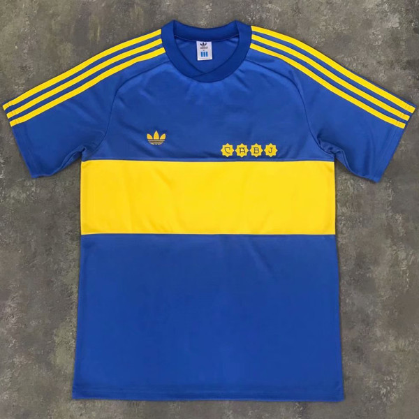 1981 Boca Home Retro Soccer Jersey