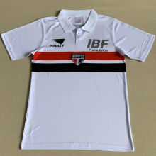 1991 SAO PAULO Home White Retro Soccer Jersey (NO Name Only Number)